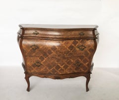 Italian Bombe Parquetry Commode