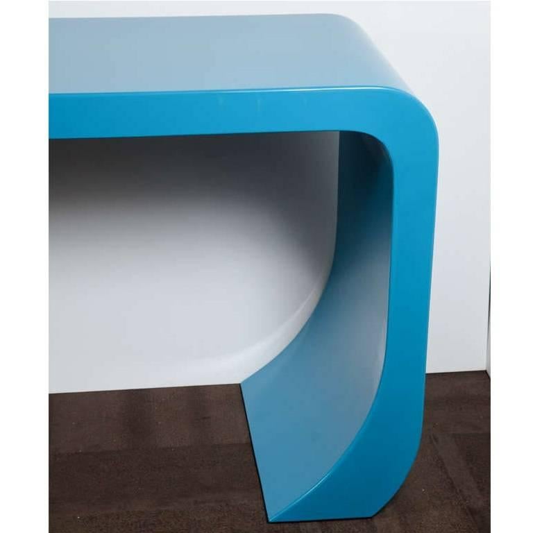 American Mid-Century Modern Console Table in the Style of Karl Springer For Sale