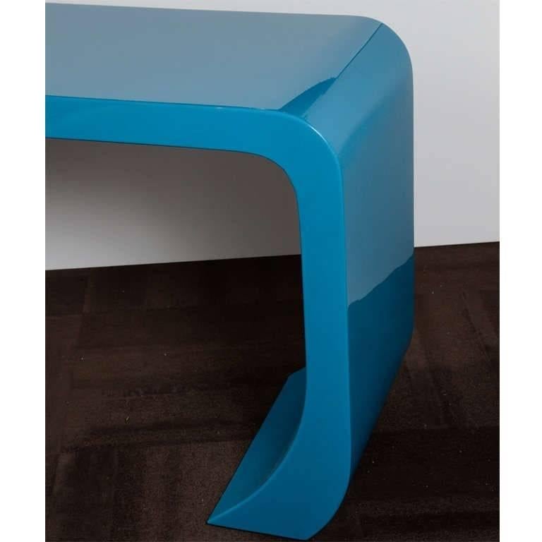 Lacquered Mid-Century Modern Console Table in the Style of Karl Springer For Sale