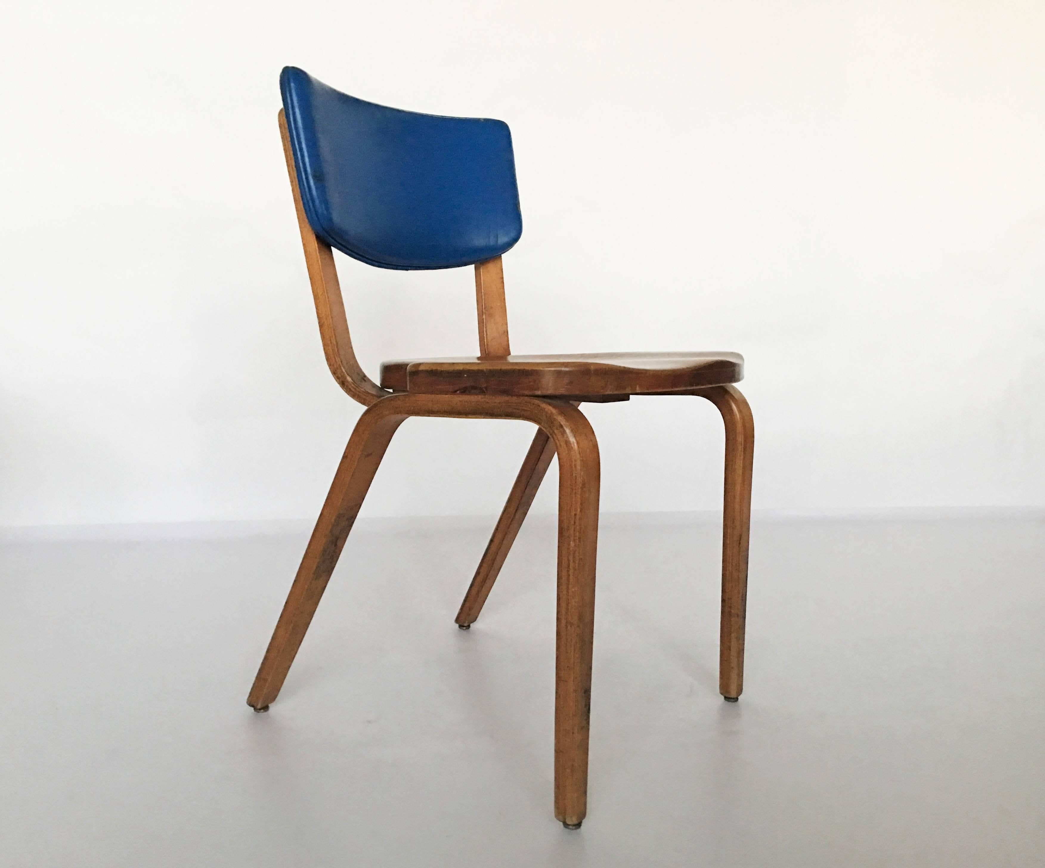 Mid-Century Modern Original 1940 Thonet Bentwood Dining Chairs, Set of Eight For Sale
