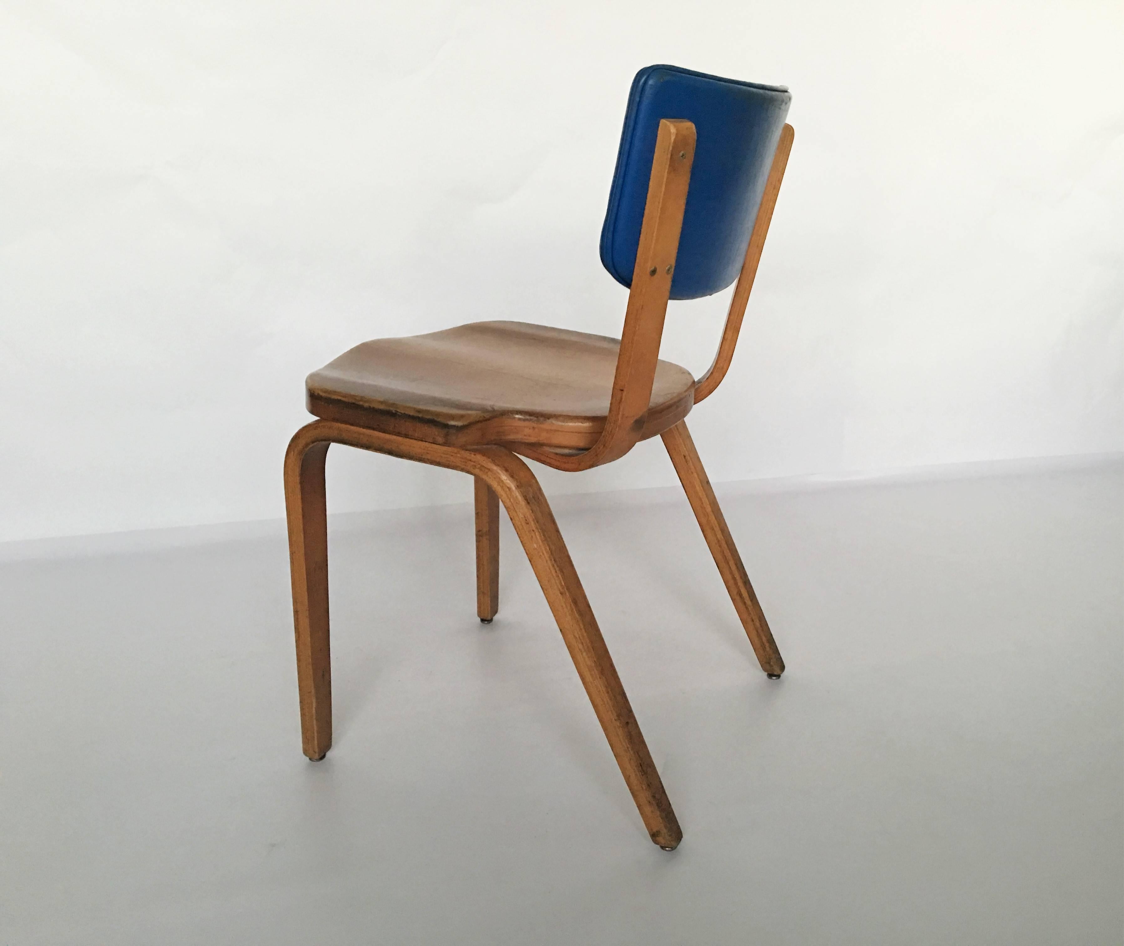 Mid-20th Century Original 1940 Thonet Bentwood Dining Chairs, Set of Eight For Sale