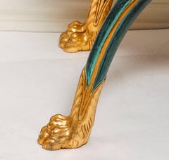 Neoclassical Hand-Carved Giltwood Stool