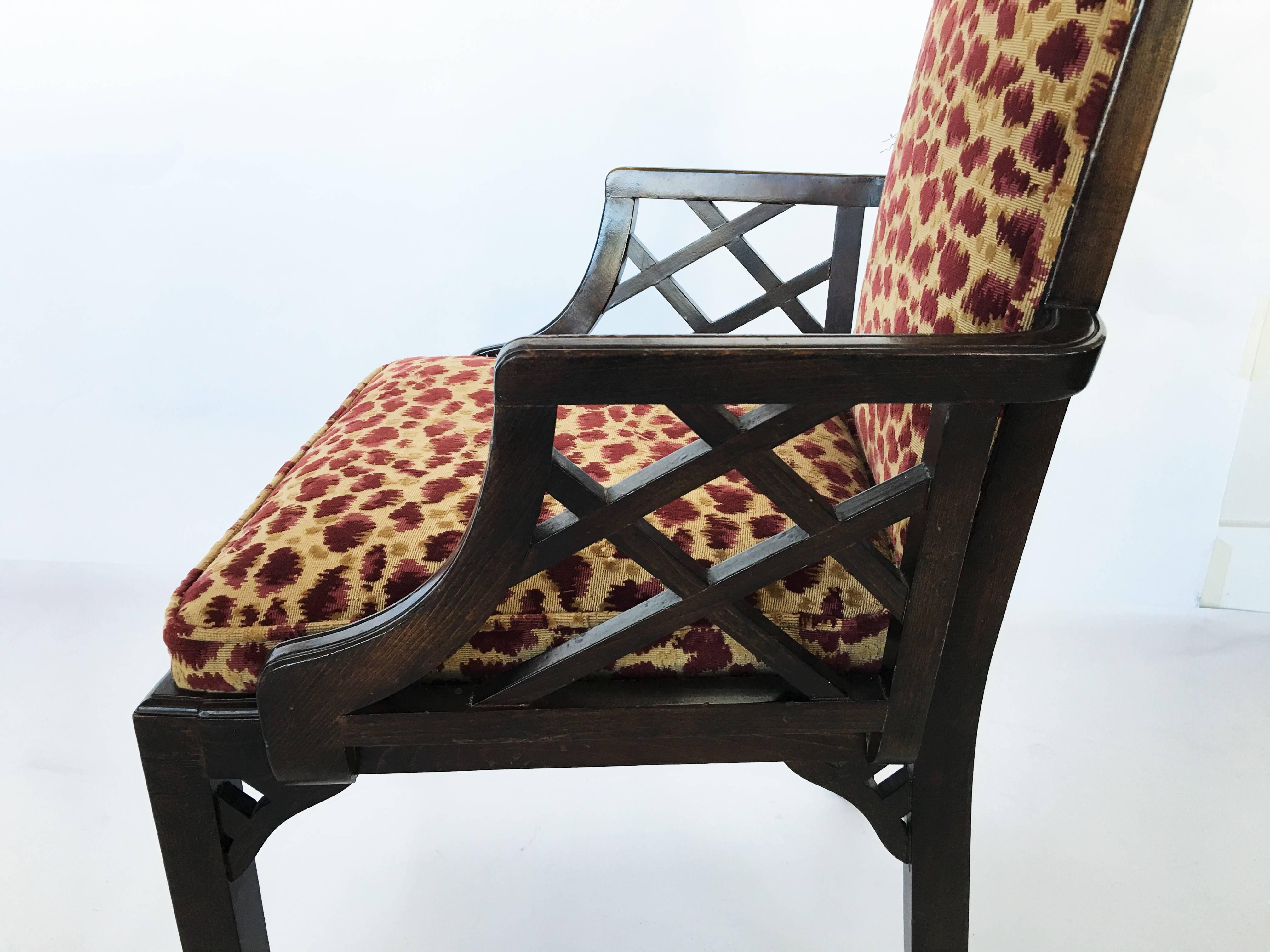 Mid-20th Century Six Chinese Chippendale Dining Chairs For Sale