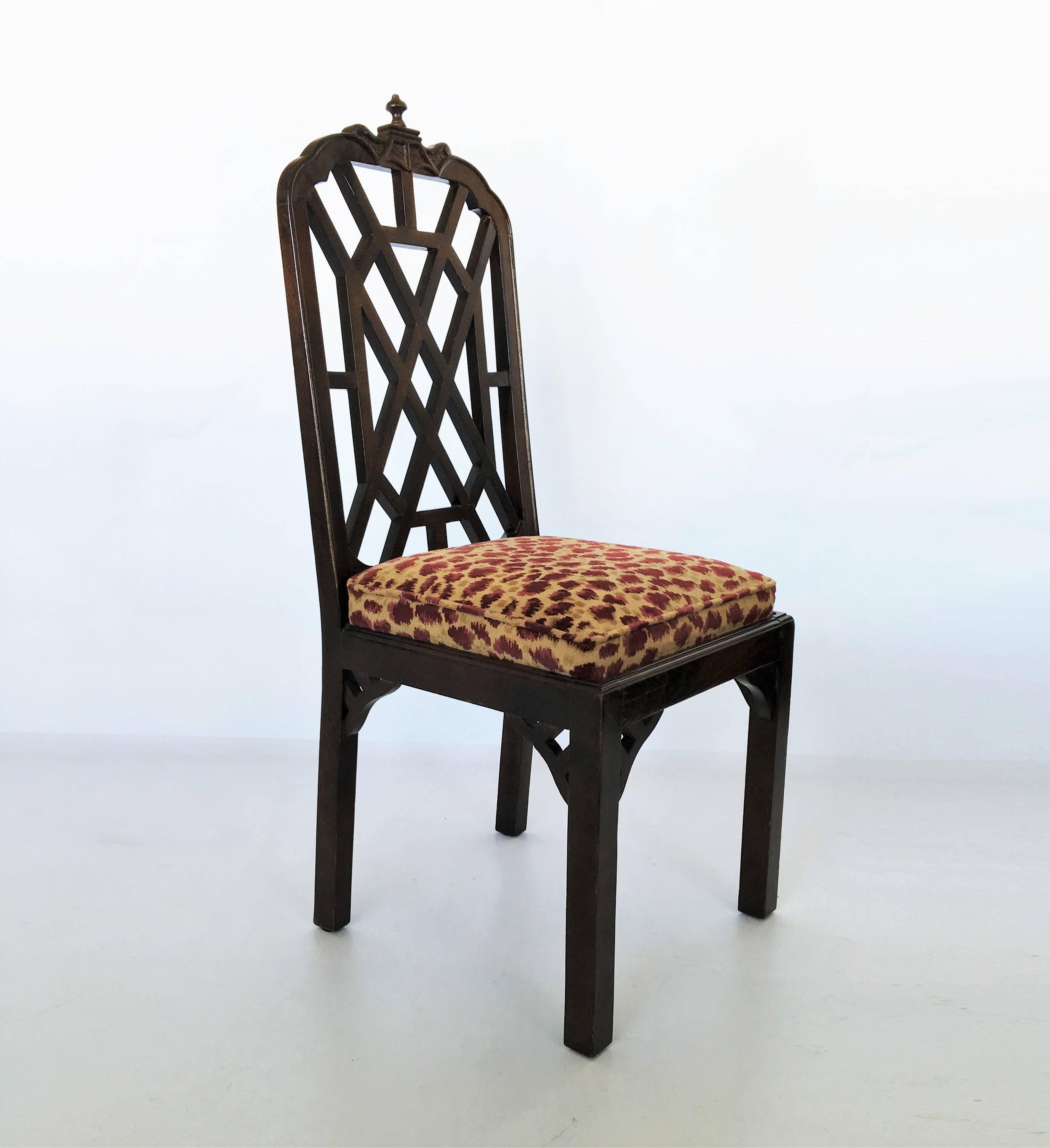 Six Chinese Chippendale Dining Chairs For Sale 3