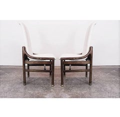 Great Set of 16 Vintage Walnut Dining Chairs by Henredon