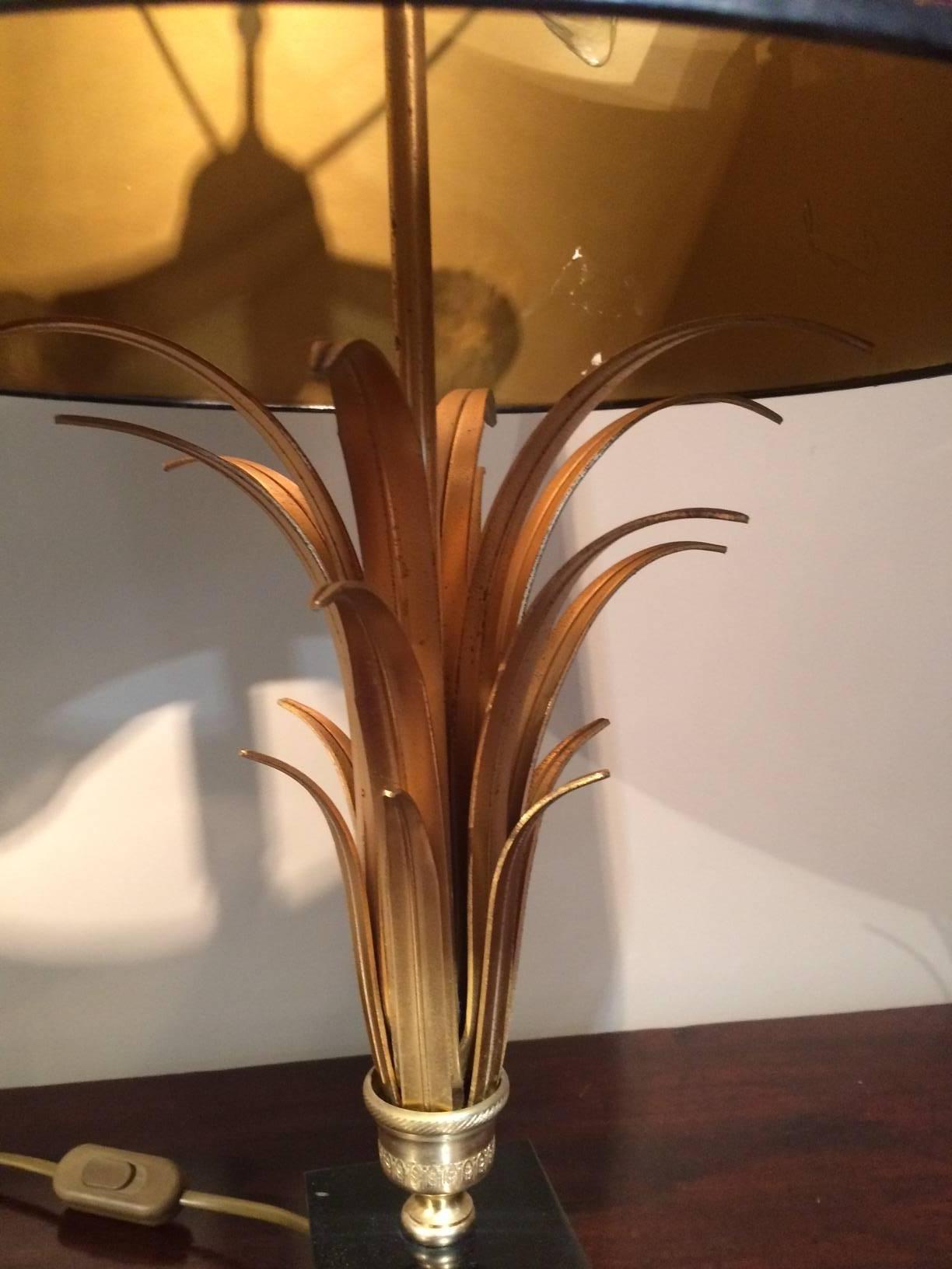French Maison Charles Style Gold Pineapple Lamp For Sale