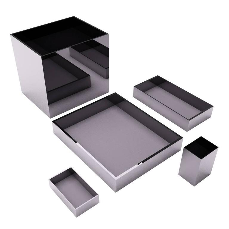 Modern Luxury Office Accessories Set Incl Trays Pencil Holder