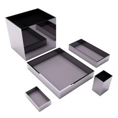 Modern Luxury Office Accessories Set Incl. Trays, Pencil Holder, Paper Basket
