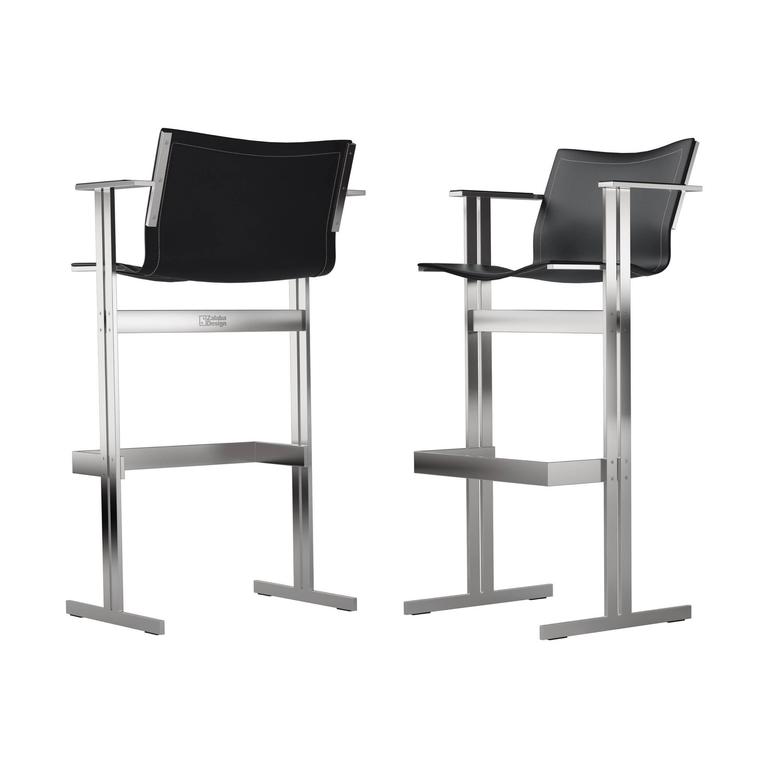 Kolb Bar Chair Modern Bauhaus 21st Century Design Steel or Leather For