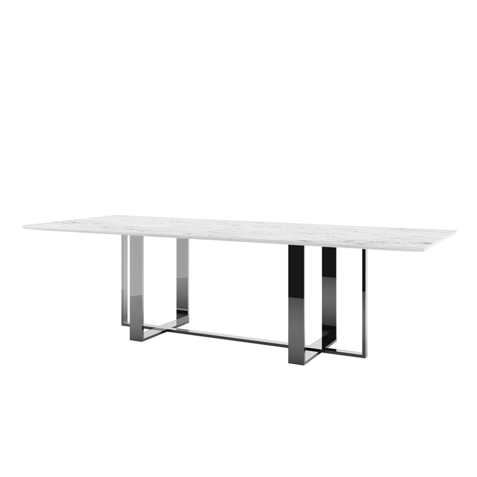 Modern Dining Table Black and White Made in Italy In New Condition For Sale In Bruttisellen, CH