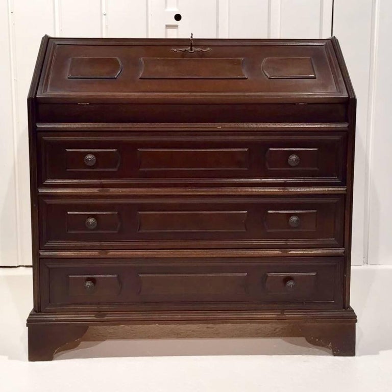 Antique Small Secretary Desk In Wood For Sale At 1stdibs