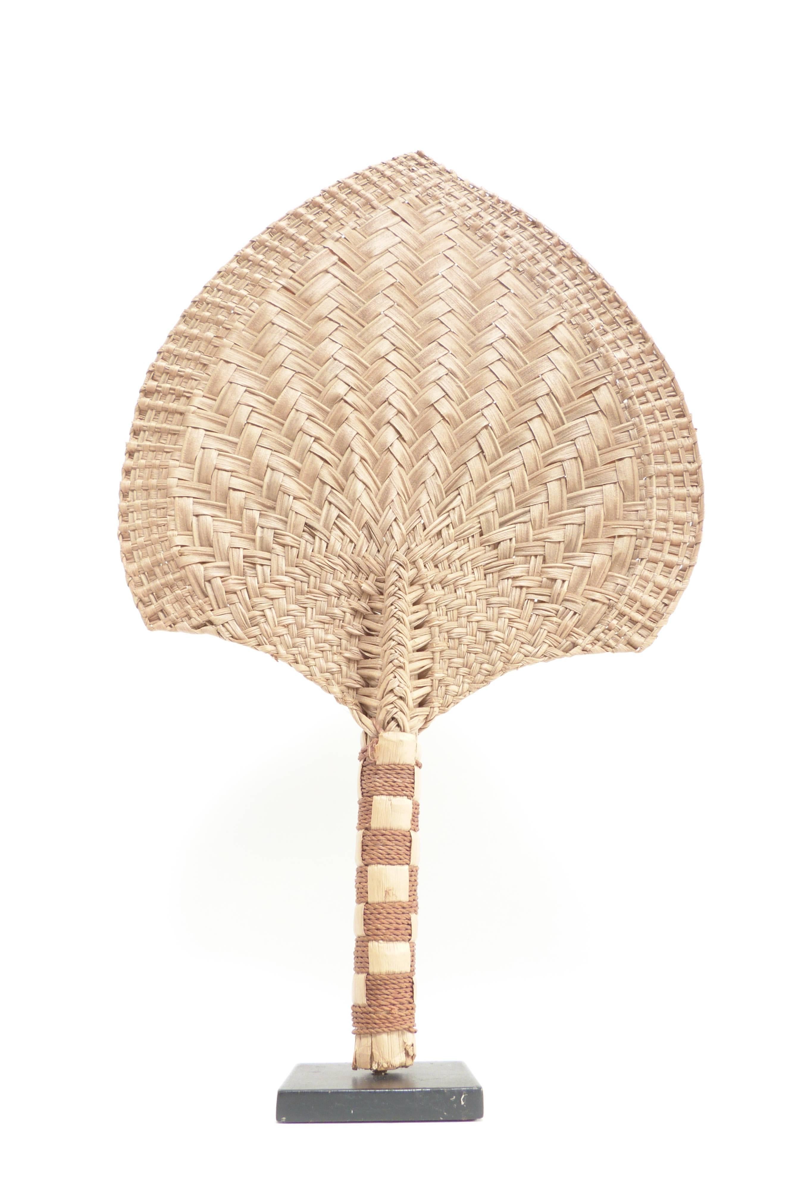 19th Century Palm Leaf Fan, Tonga 2