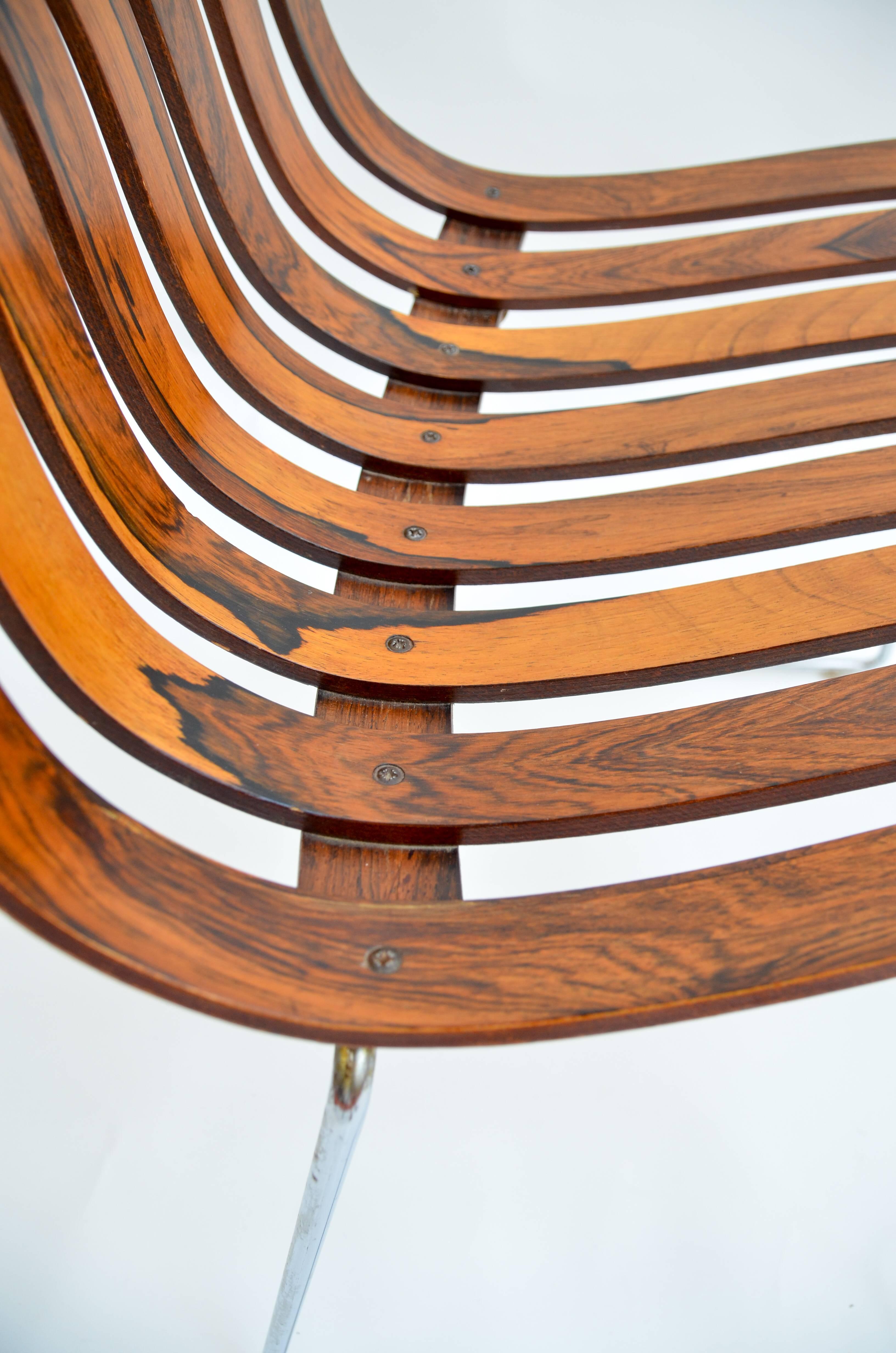Scandinavian Modern Hans Brattrud Rosewood Chairs For Sale