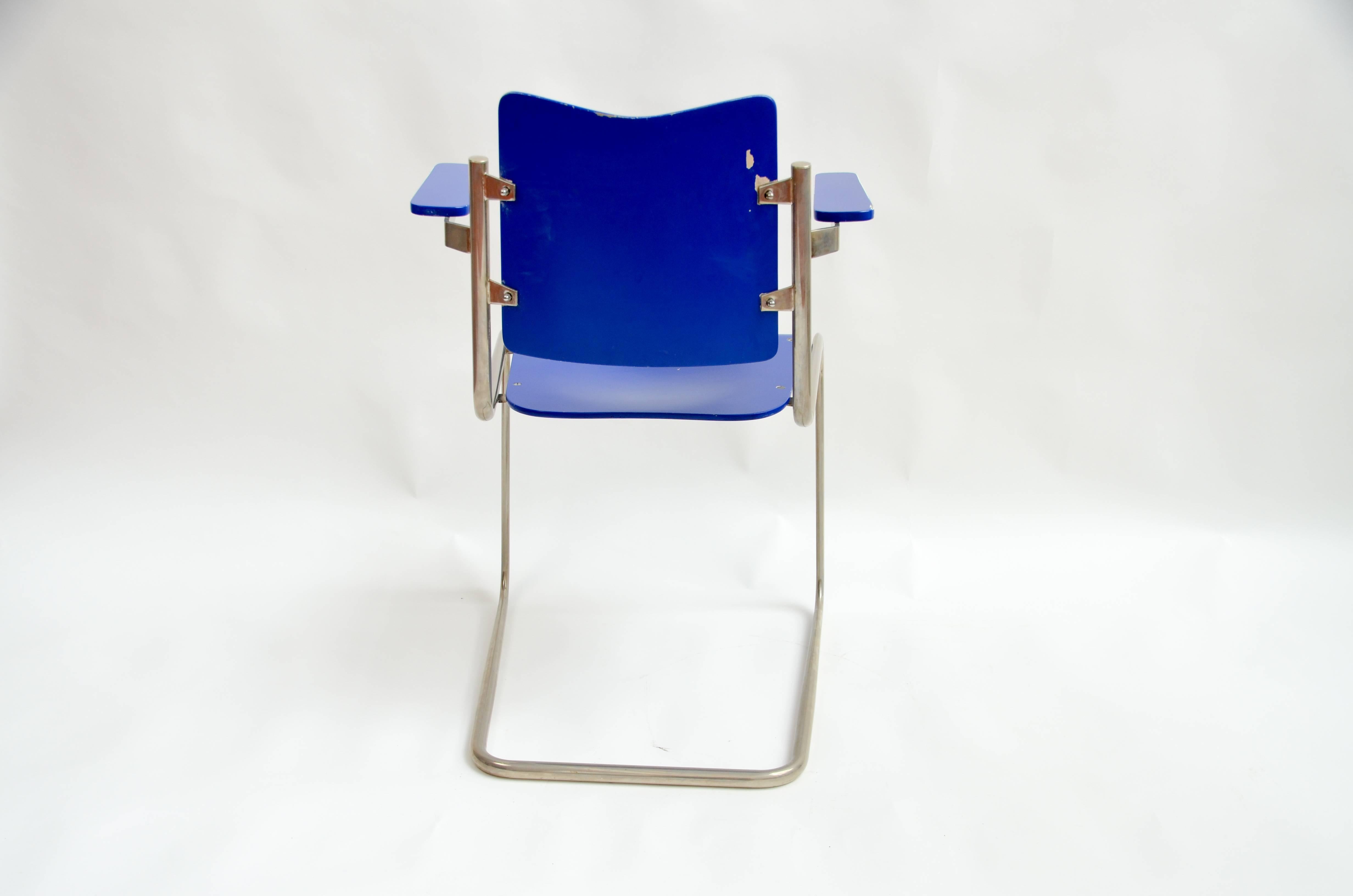 German Cantilever Armchair by Jean Prouvé For Sale