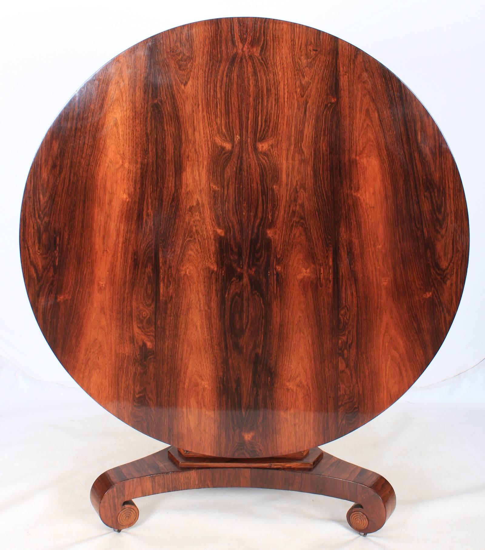 Round Circular Rosewood Breakfast Dining Table 1