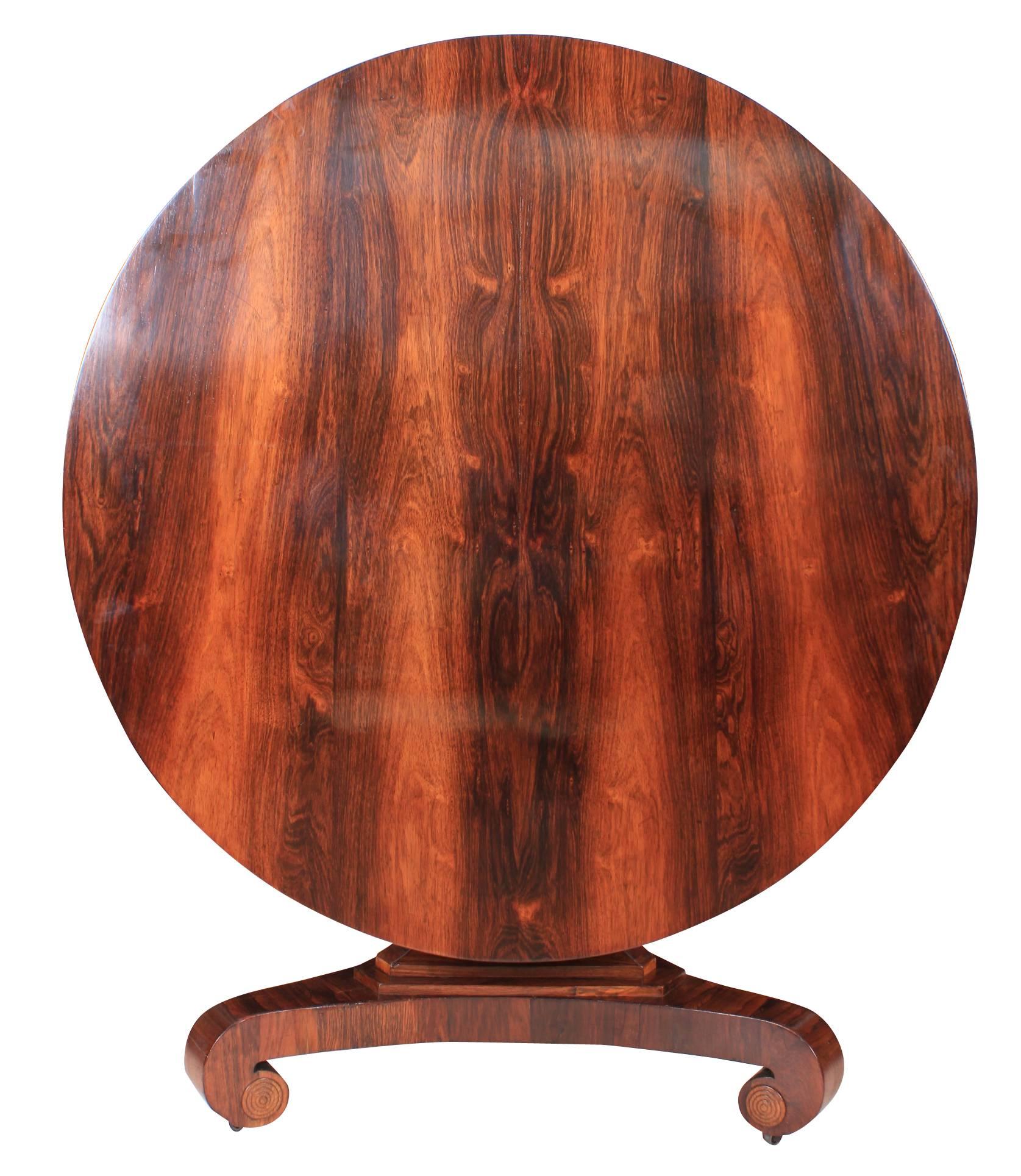 Round Circular Rosewood Breakfast Dining Table 3