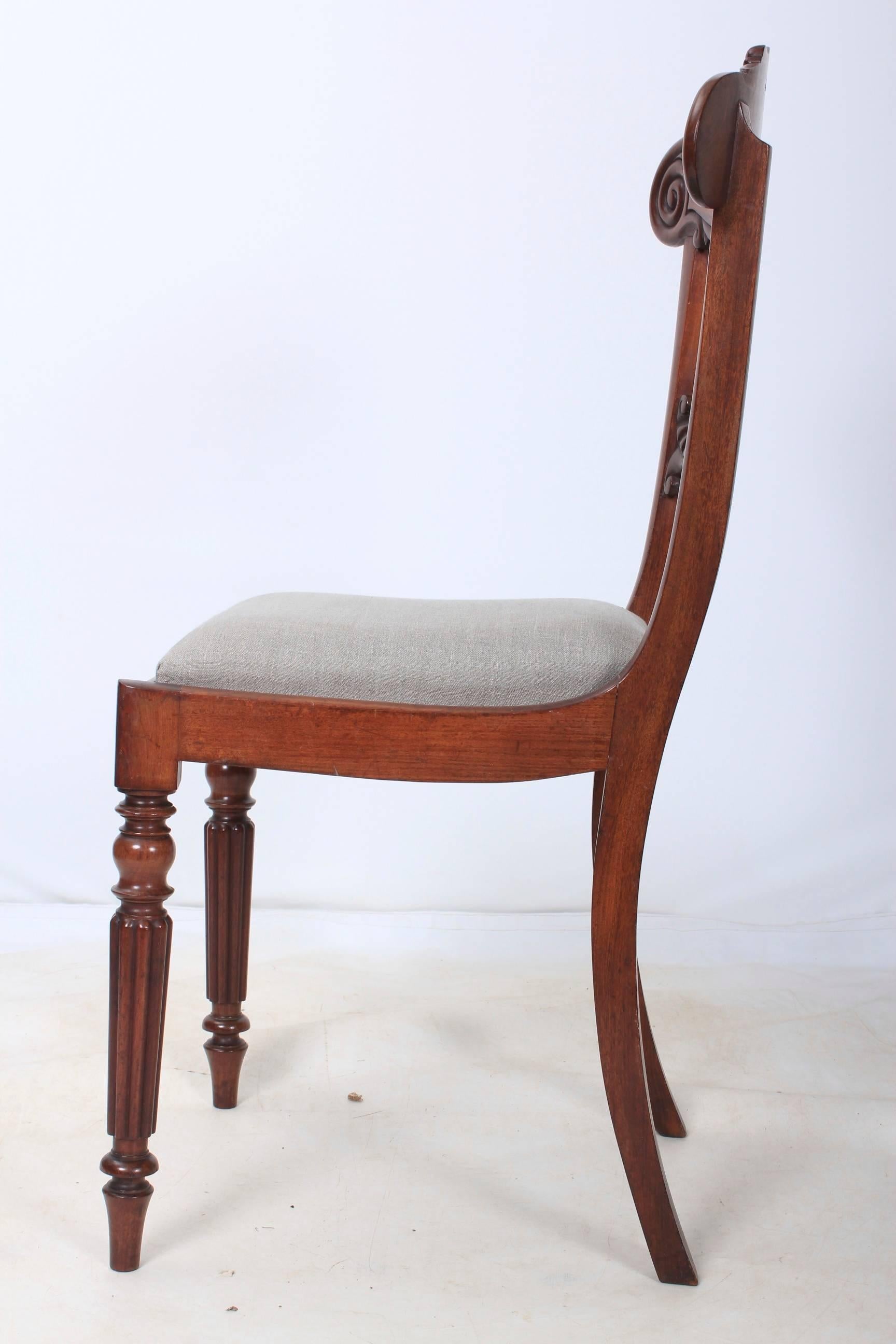 Set of Ten Mahogany Bar Back Dining Chairs For Sale 1