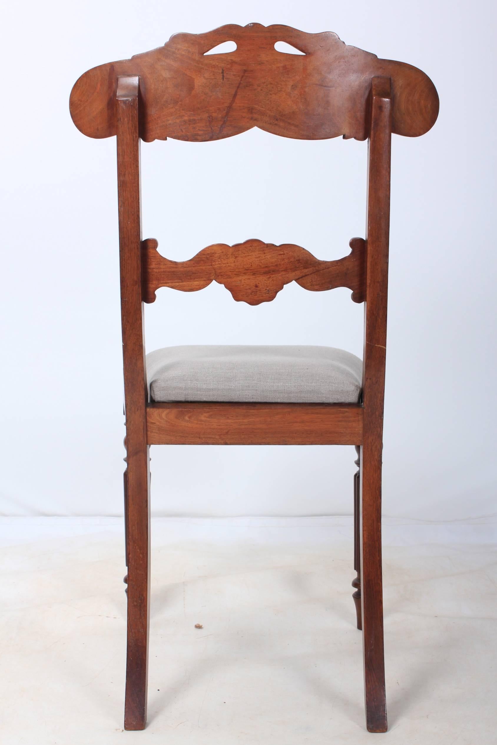 Set of Ten Mahogany Bar Back Dining Chairs For Sale 2
