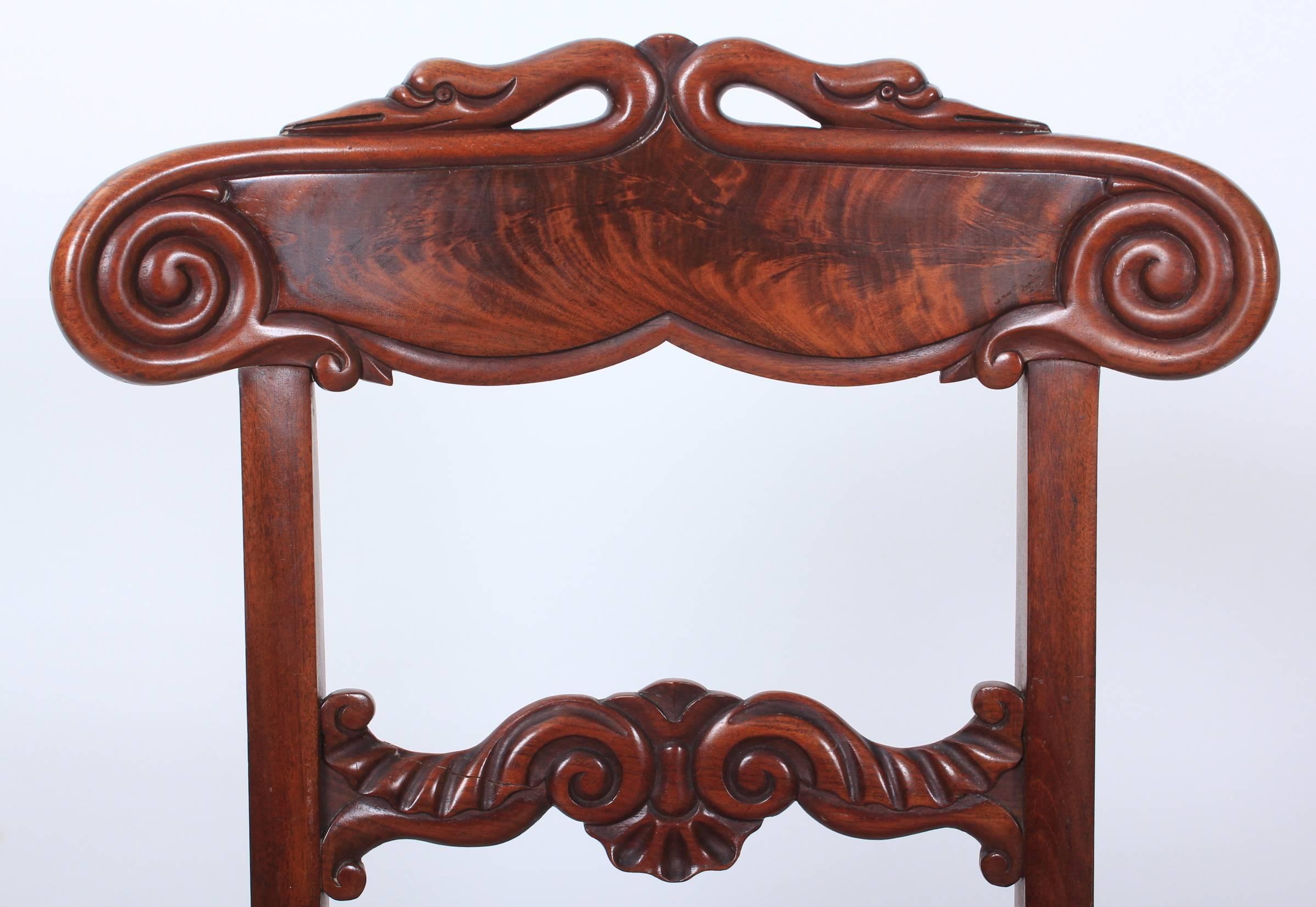 Set of Ten Mahogany Bar Back Dining Chairs For Sale 3