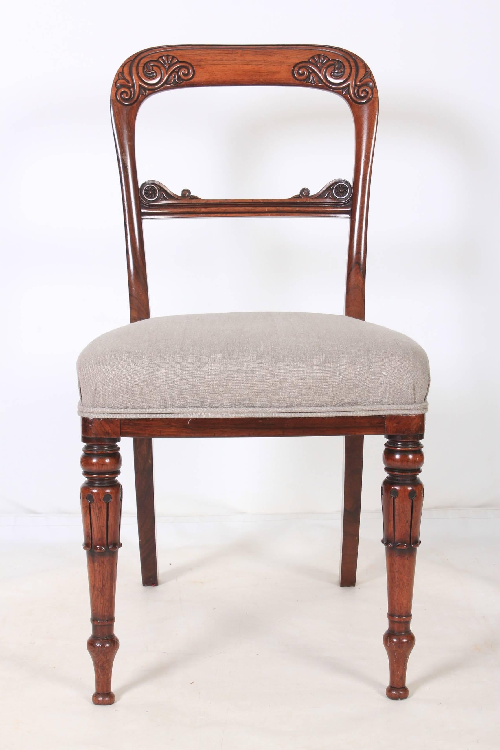 Great Britain (UK) Set of Six Stunning Rosewood Dining Chairs For Sale