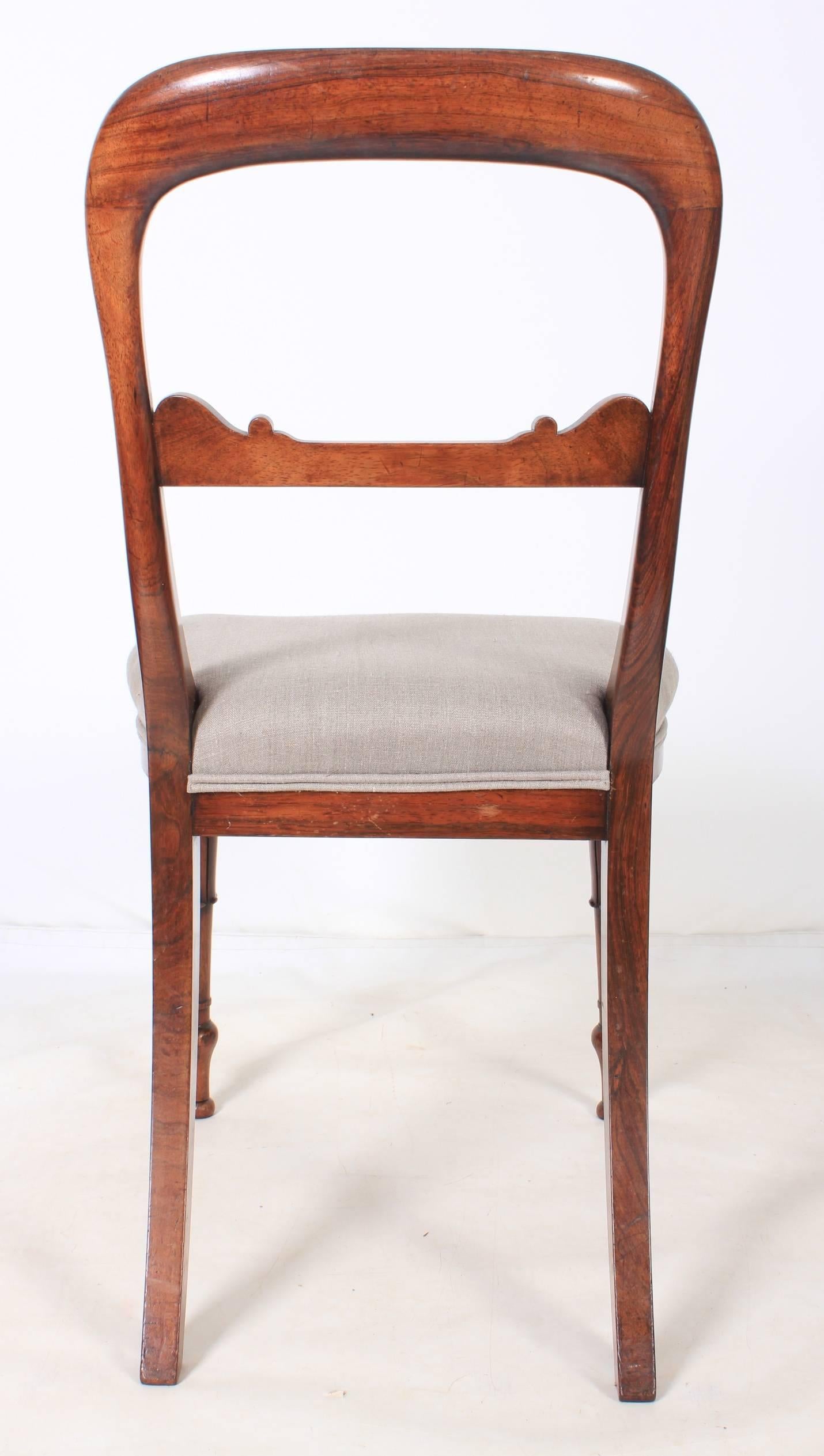 Set of Six Stunning Rosewood Dining Chairs For Sale 1