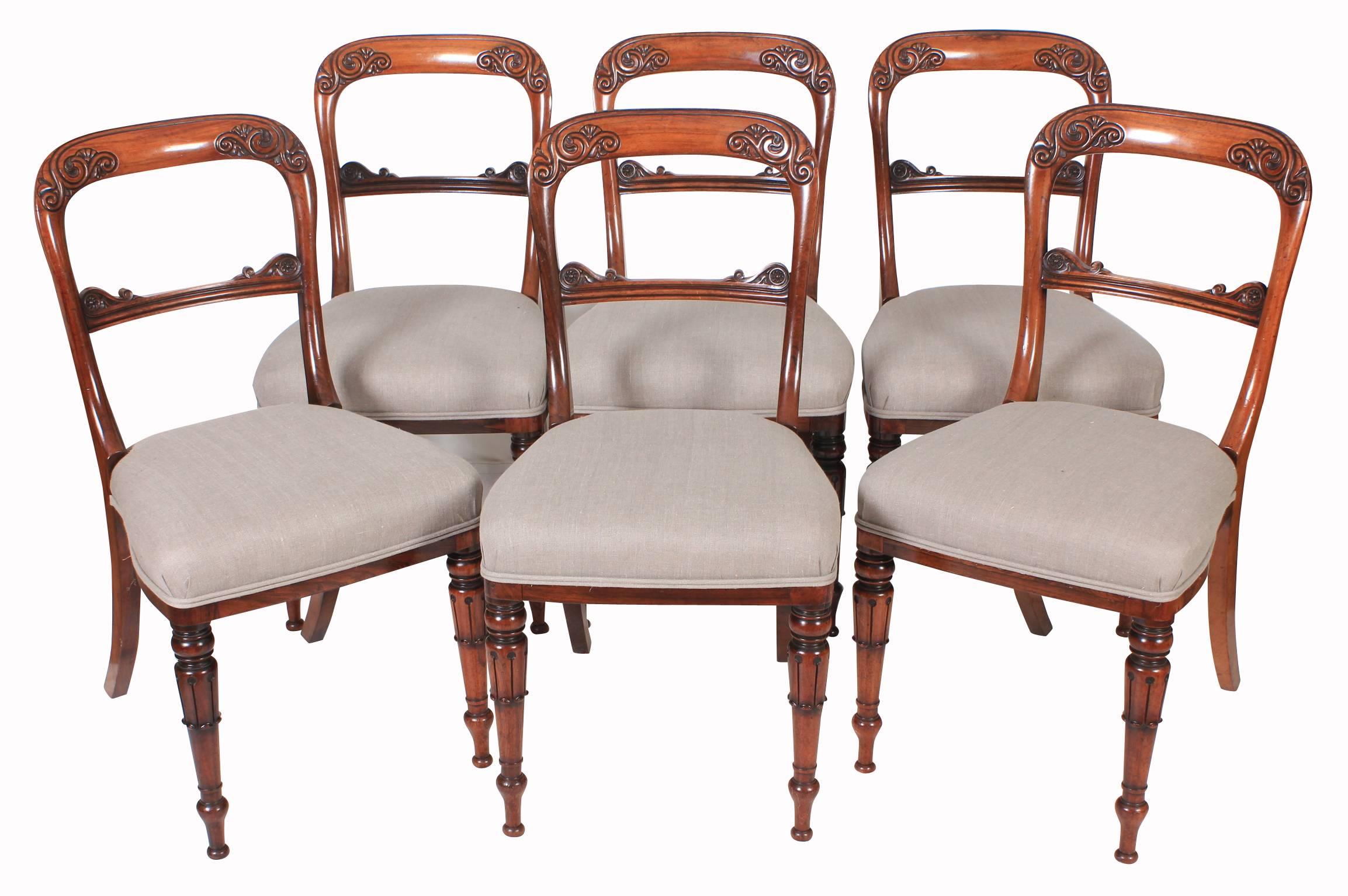 Set of Six Stunning Rosewood Dining Chairs For Sale 3