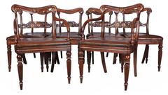 Set of Ten Impressive Regency Dining Chairs
