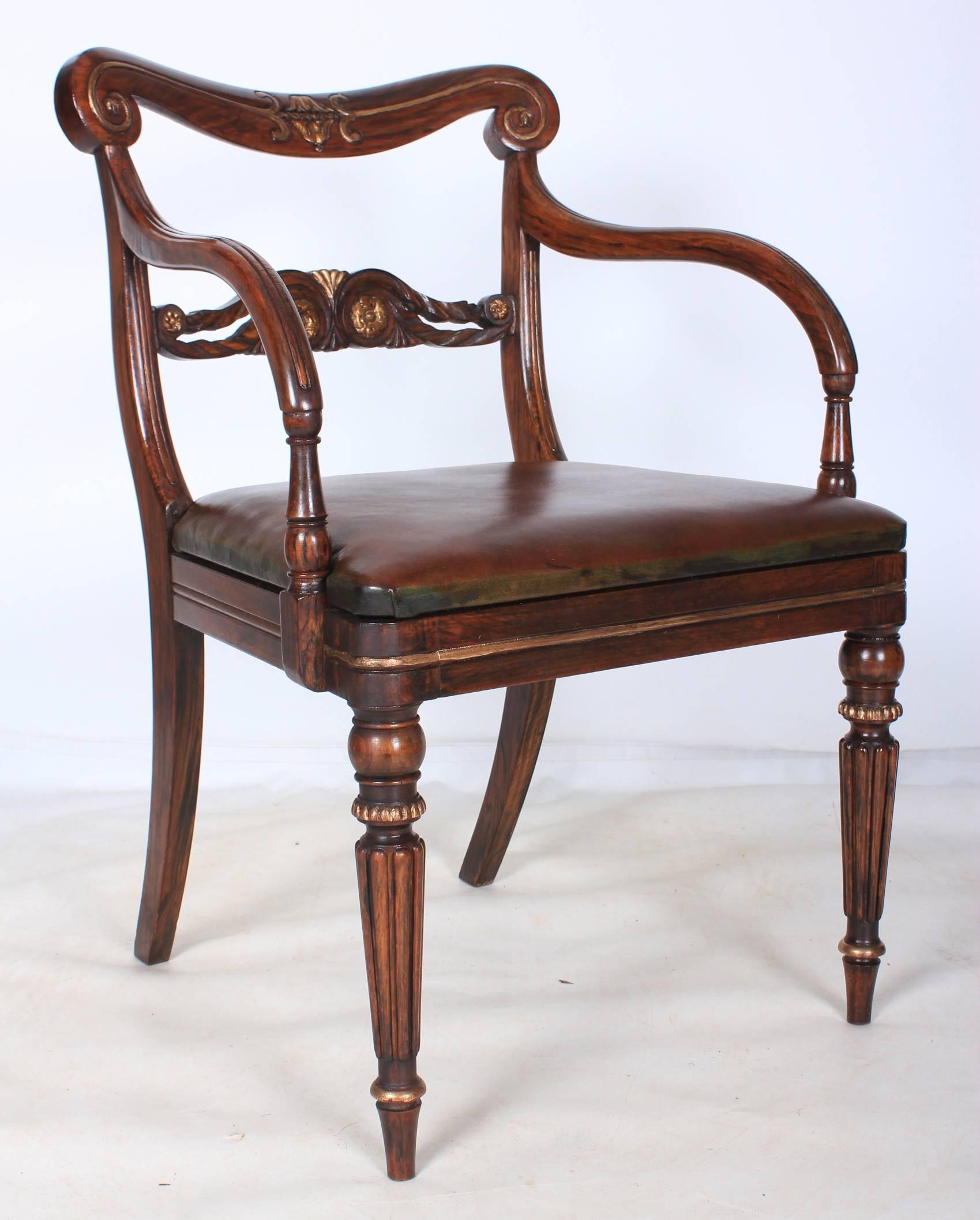 Great Britain (UK) Set of Ten Impressive Regency Dining Chairs For Sale