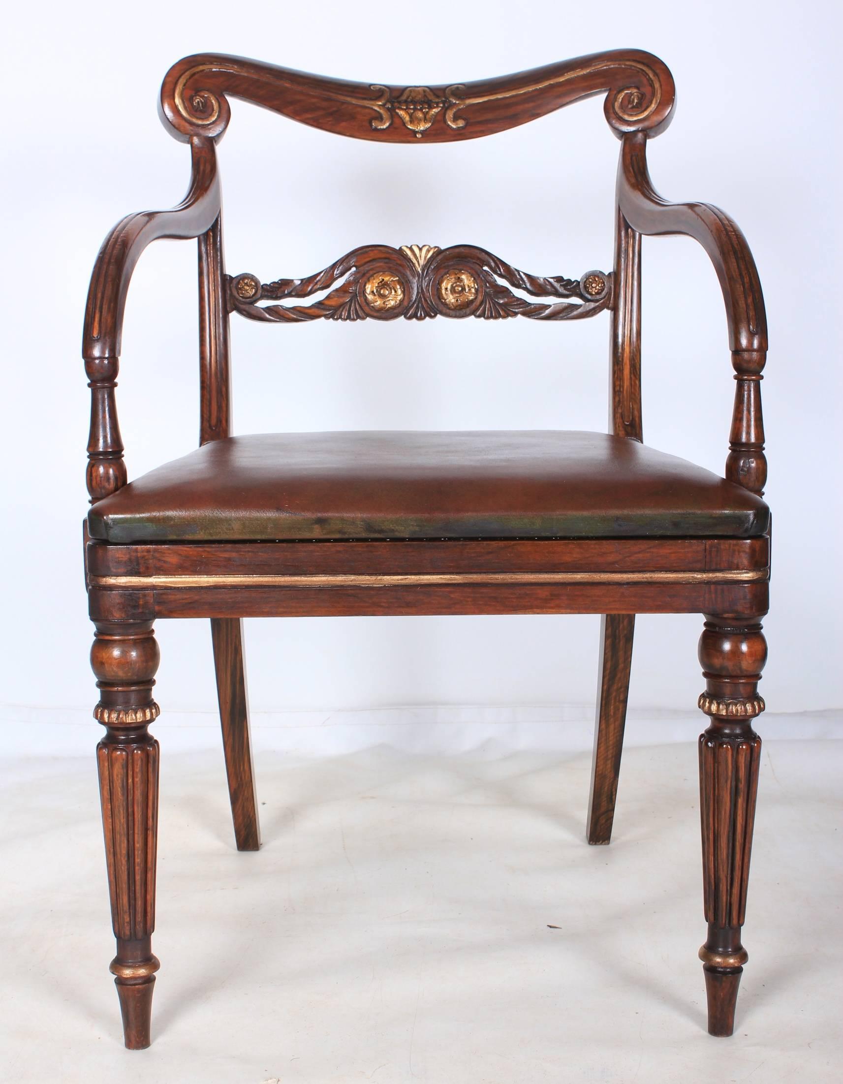 Set of Ten Impressive Regency Dining Chairs For Sale 1