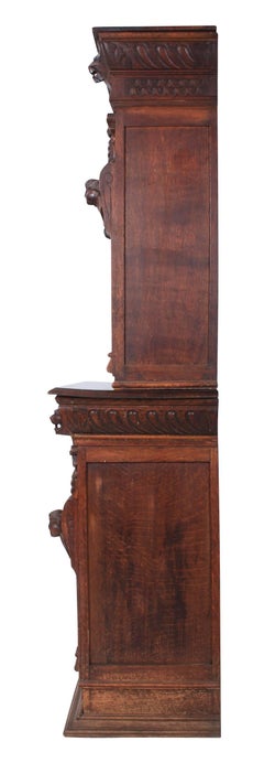Carved Oak Bookcase