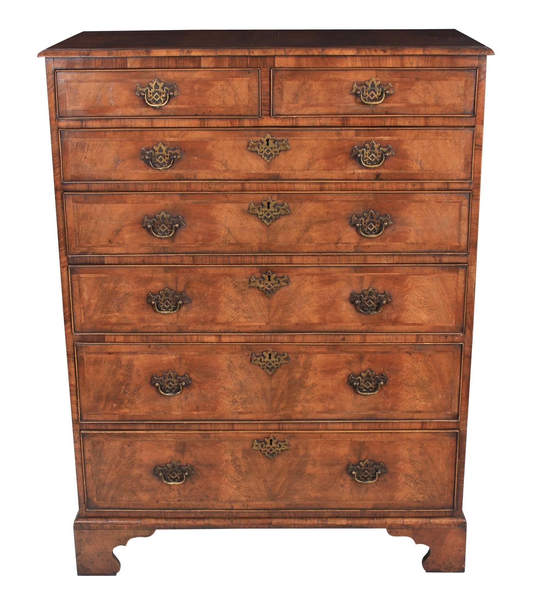 Large 18th Century Walnut Chest For Sale 1