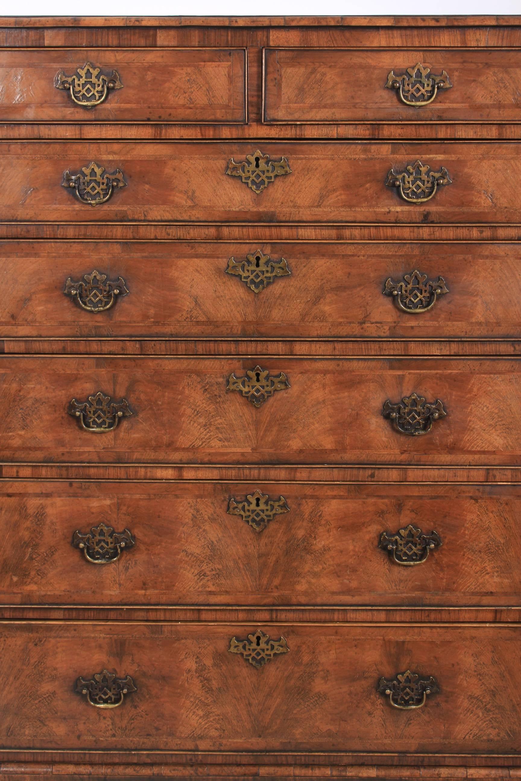 Large 18th Century Walnut Chest For Sale 4