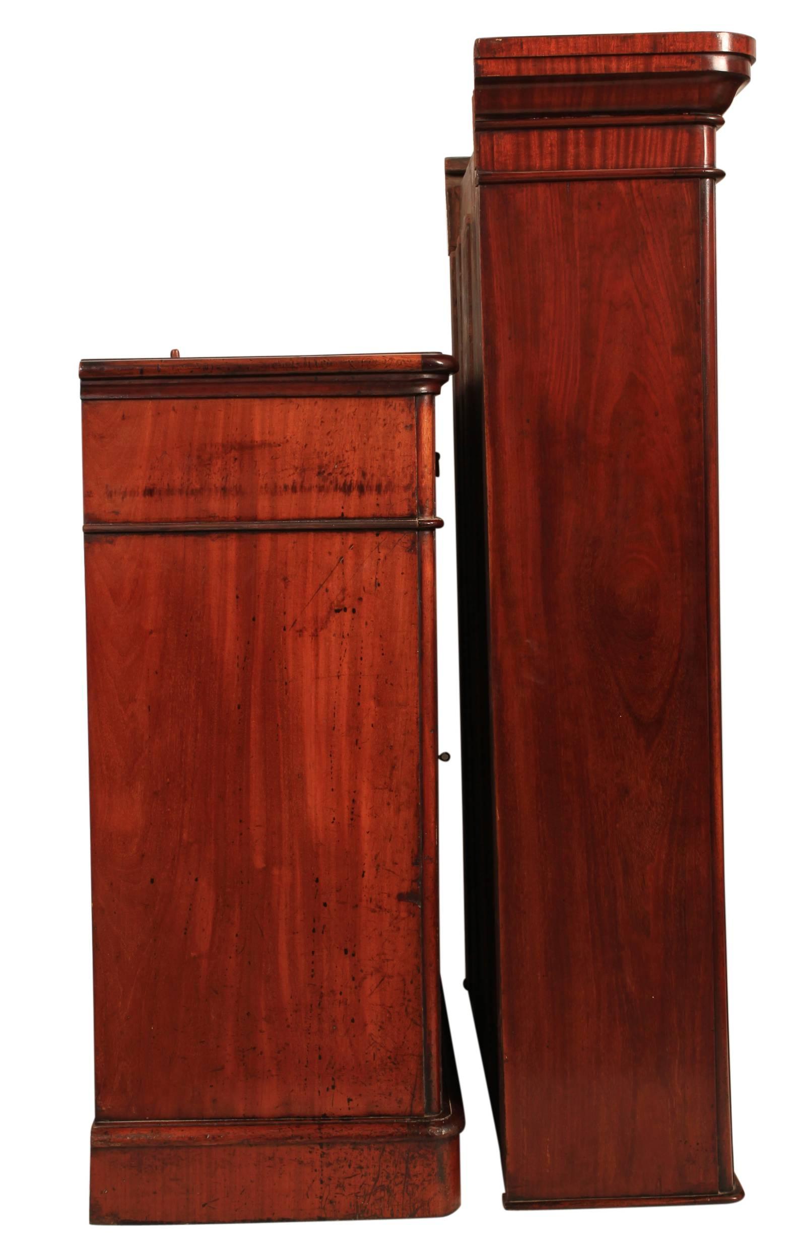 Mid-19th Century Tall Mahogany Open Top Bookcase For Sale