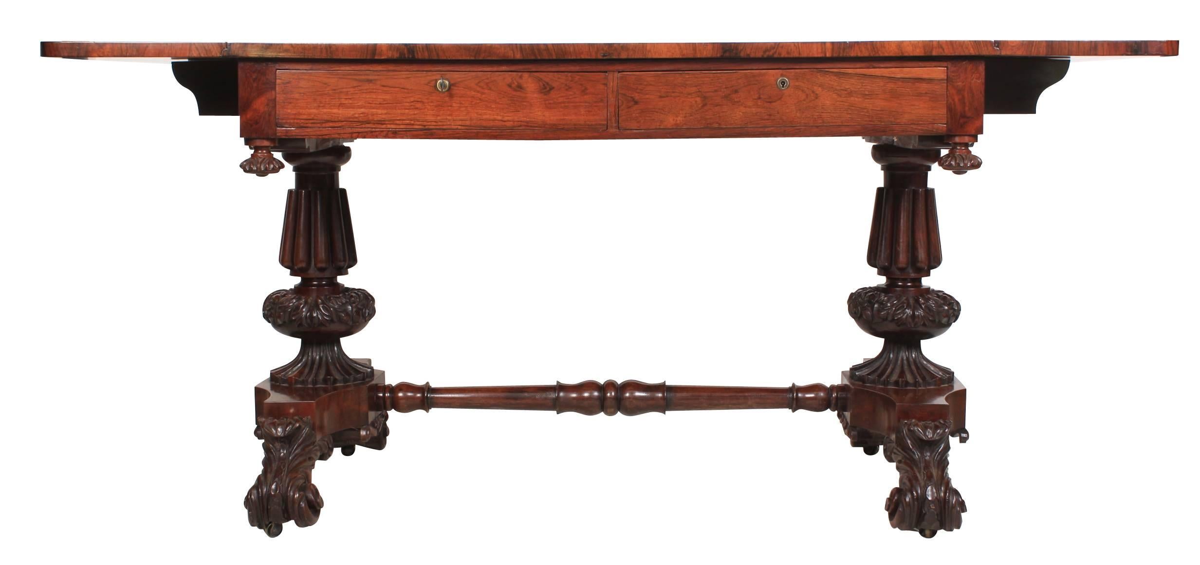 Early 19th Century Magnificent Rosewood Sofa Table For Sale