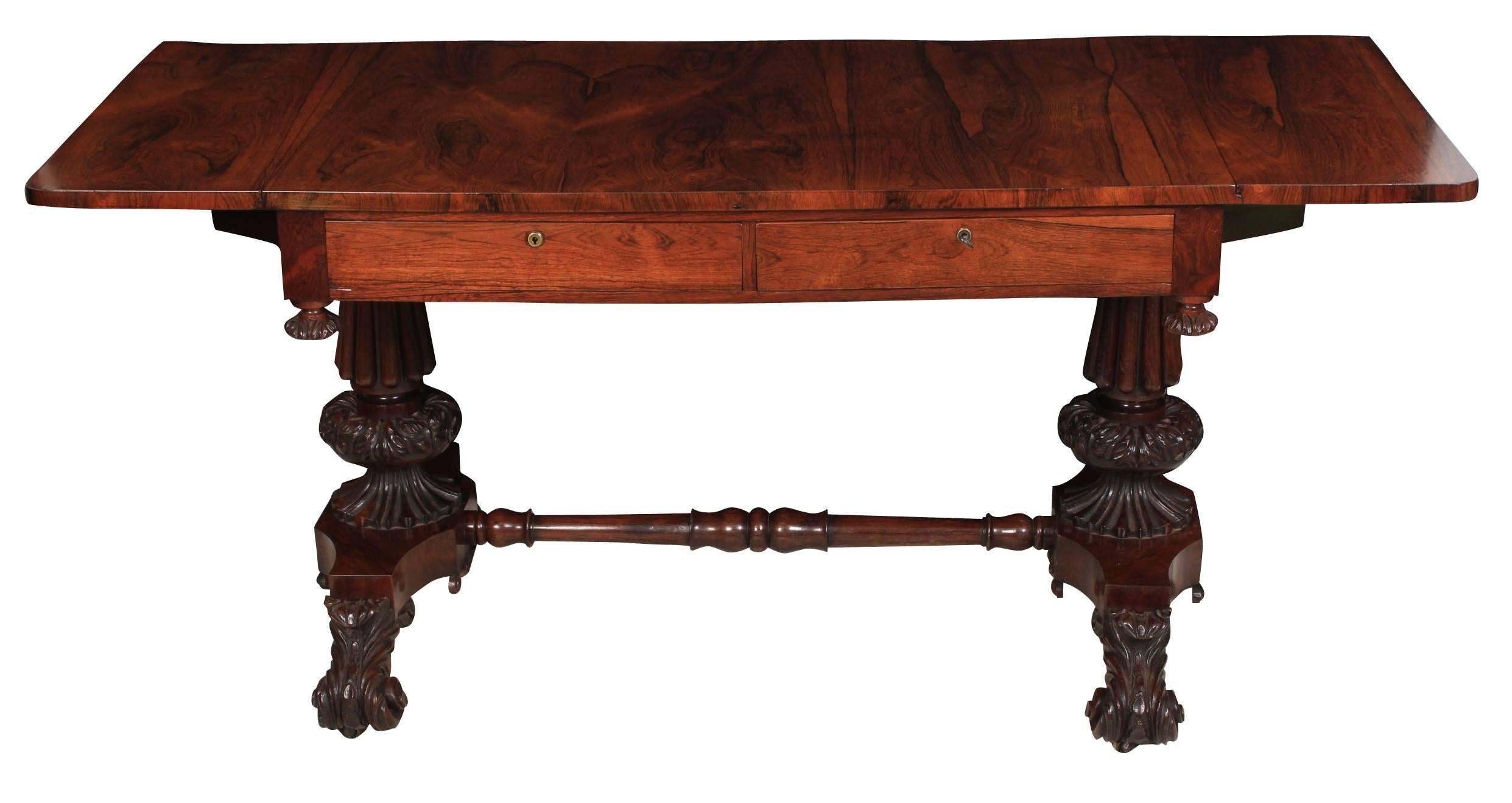 English Magnificent Rosewood Sofa Table For Sale