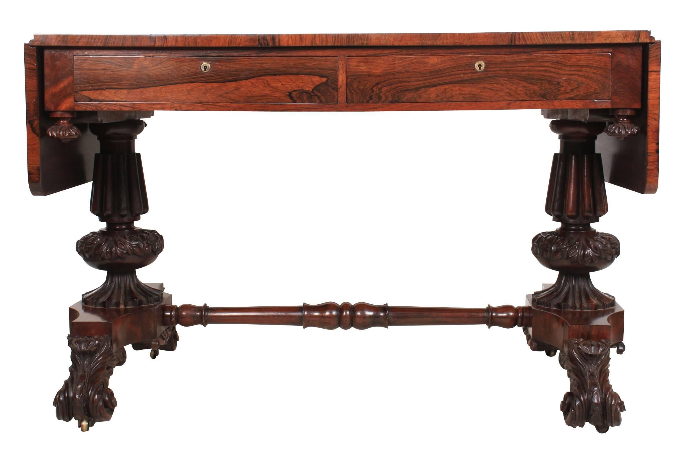 Magnificent Rosewood Sofa Table For Sale 3