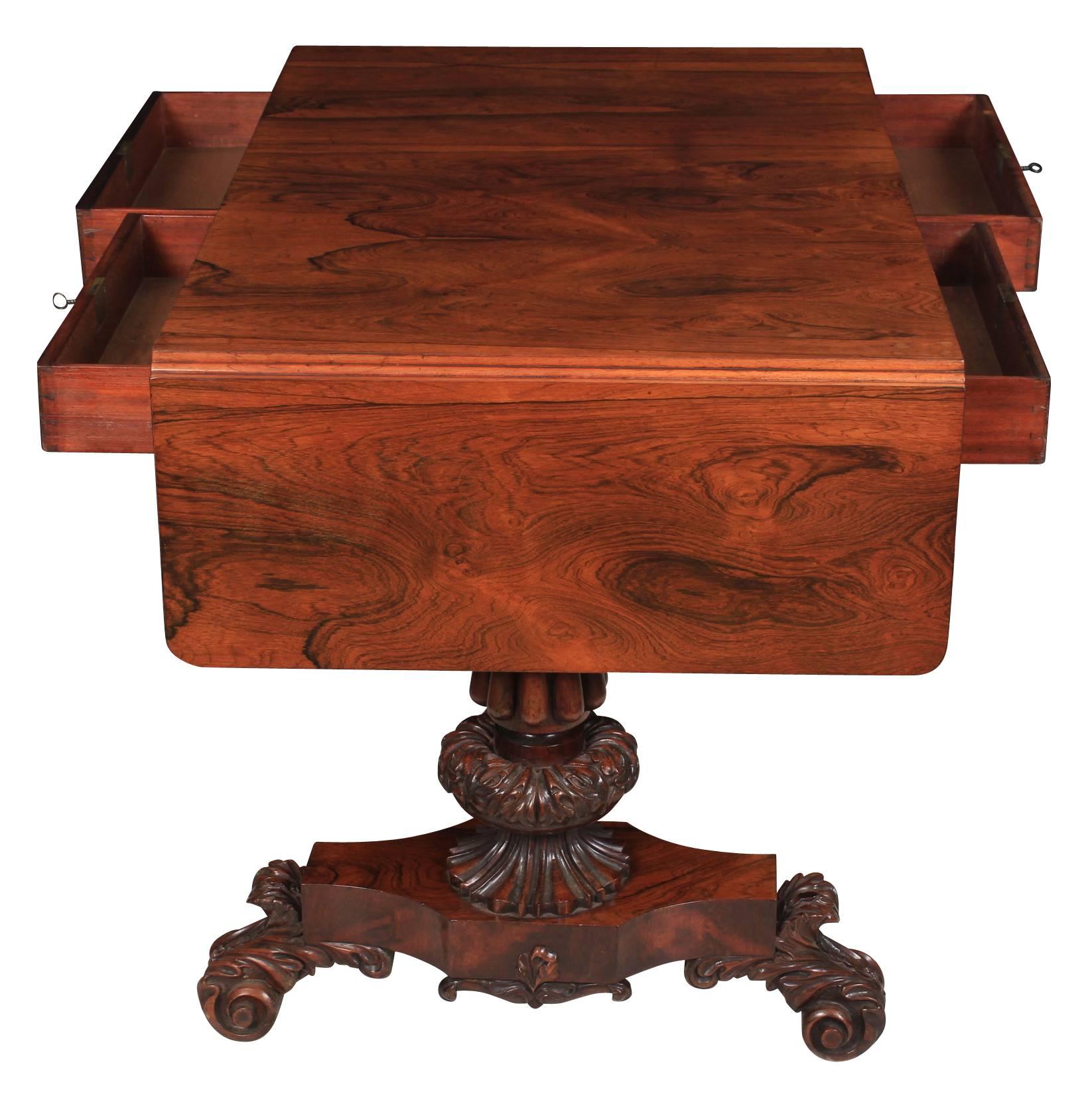 Magnificent Rosewood Sofa Table For Sale 5