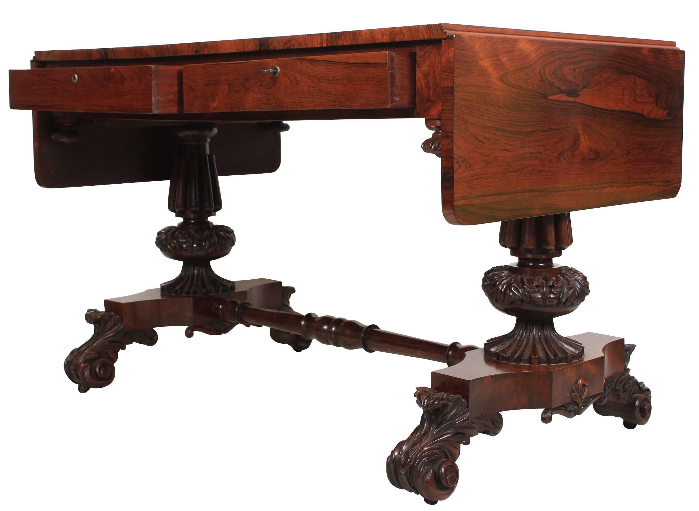 Magnificent Rosewood Sofa Table For Sale 2