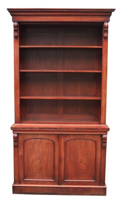 Large Mahogany Open Bookcase