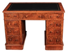 Victorian Figured Walnut Desk by Maple & Co