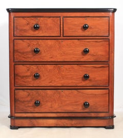 Victorian Walnut Ebonised Chest of Drawers