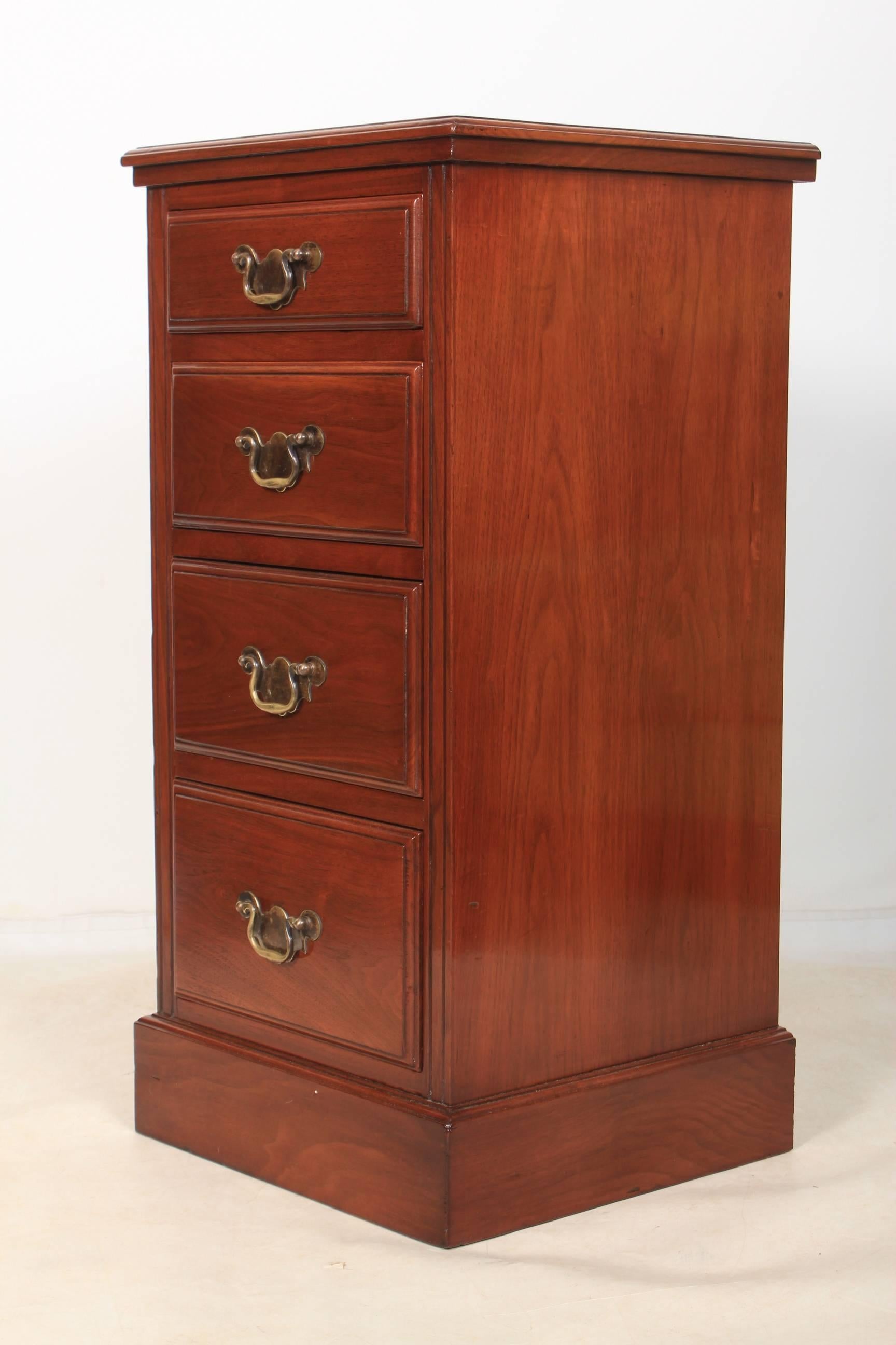 Pair of Walnut Bedside Cabinets For Sale 1