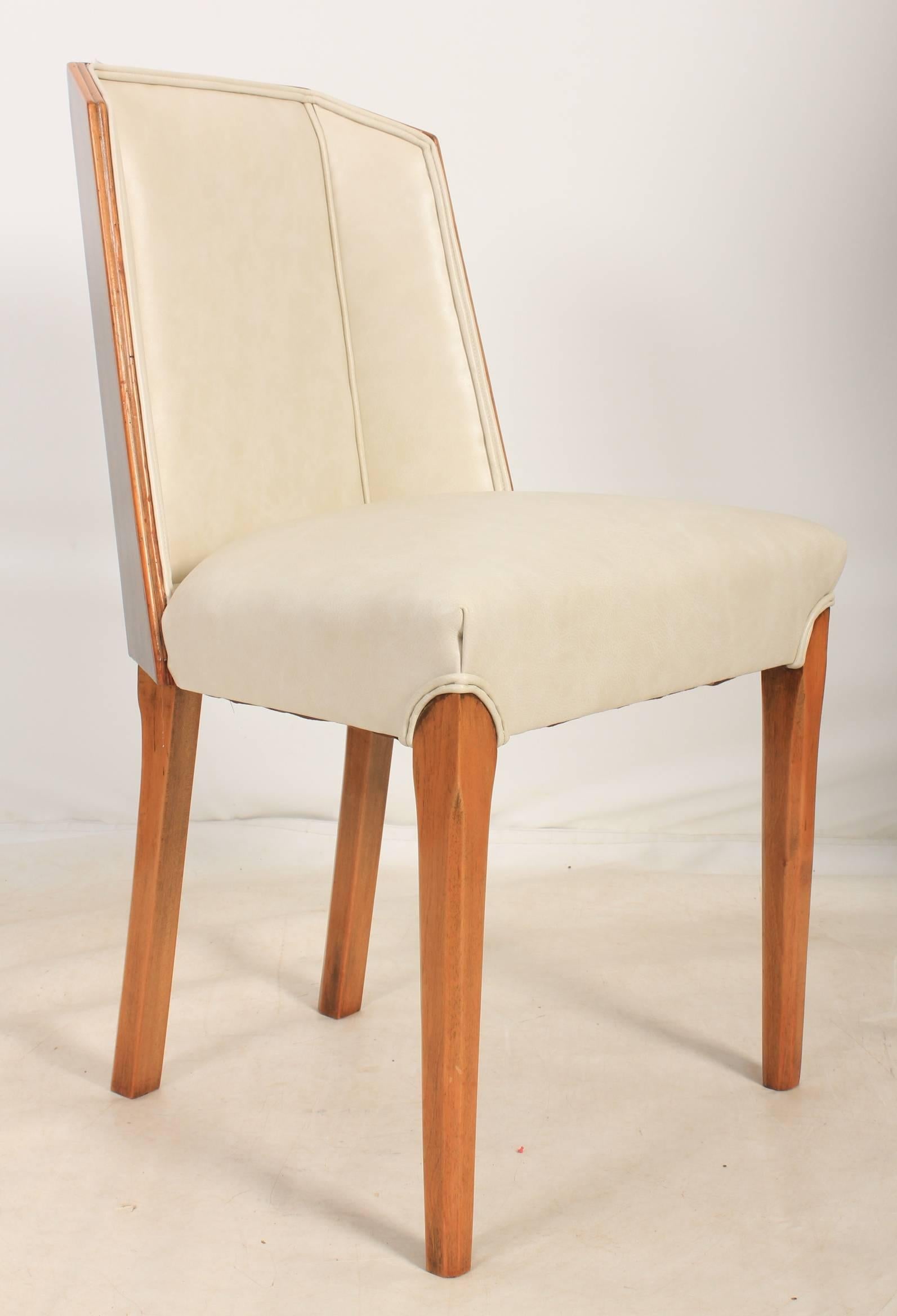 Mid-20th Century Set of Six Art Deco Dining Chairs For Sale