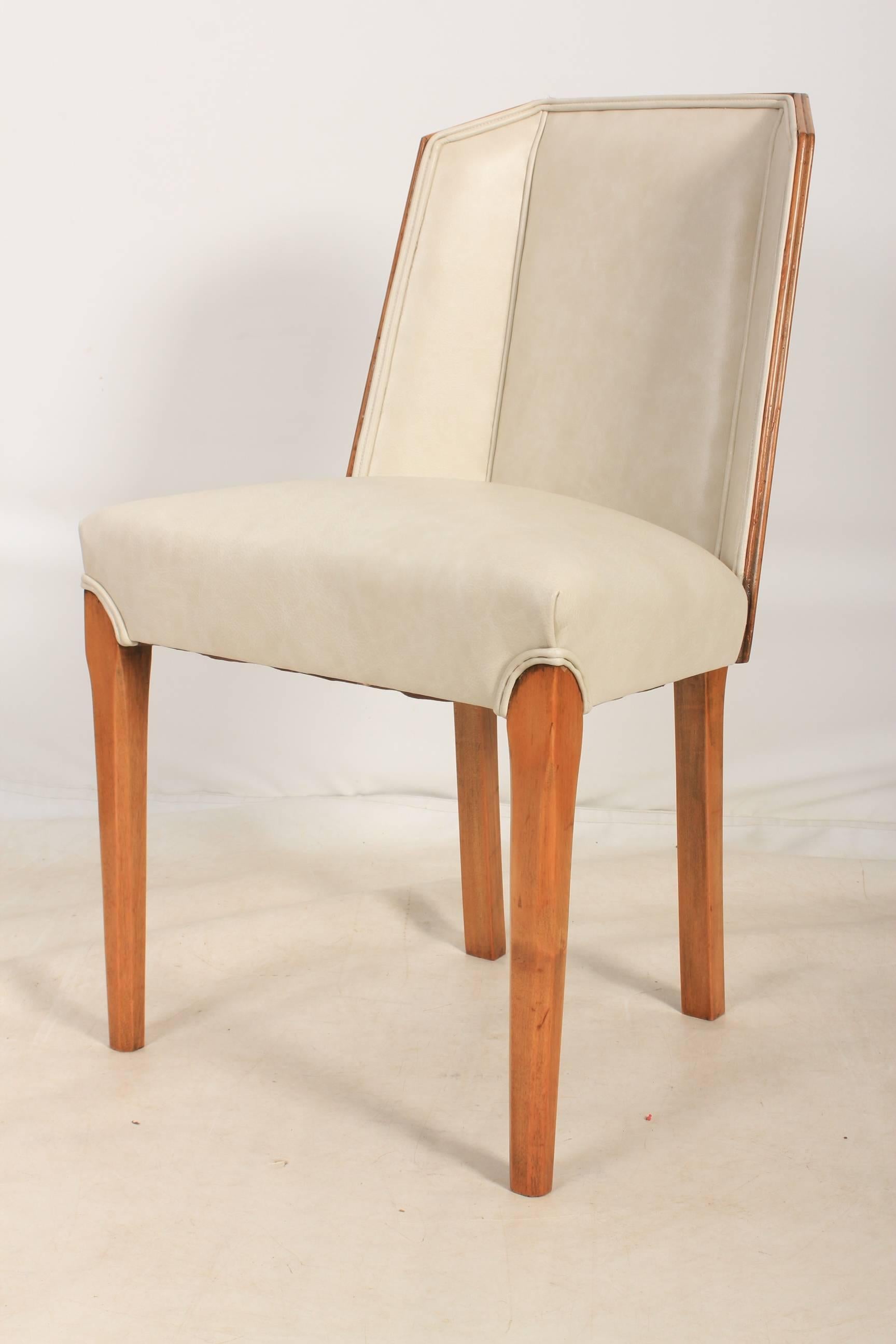 Set of Six Art Deco Dining Chairs For Sale 1