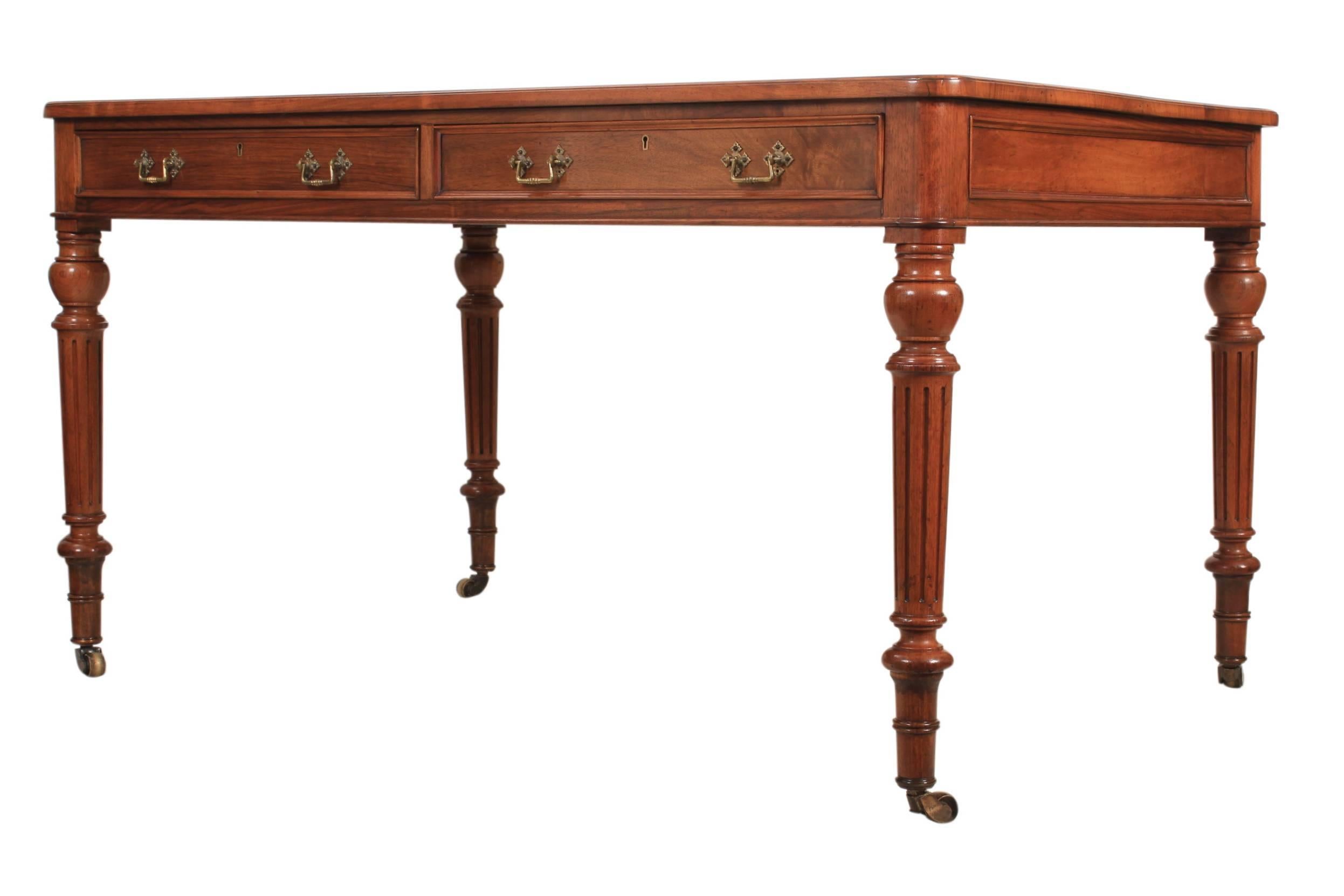 Large Rare Walnut Partners Writing Table For Sale 3