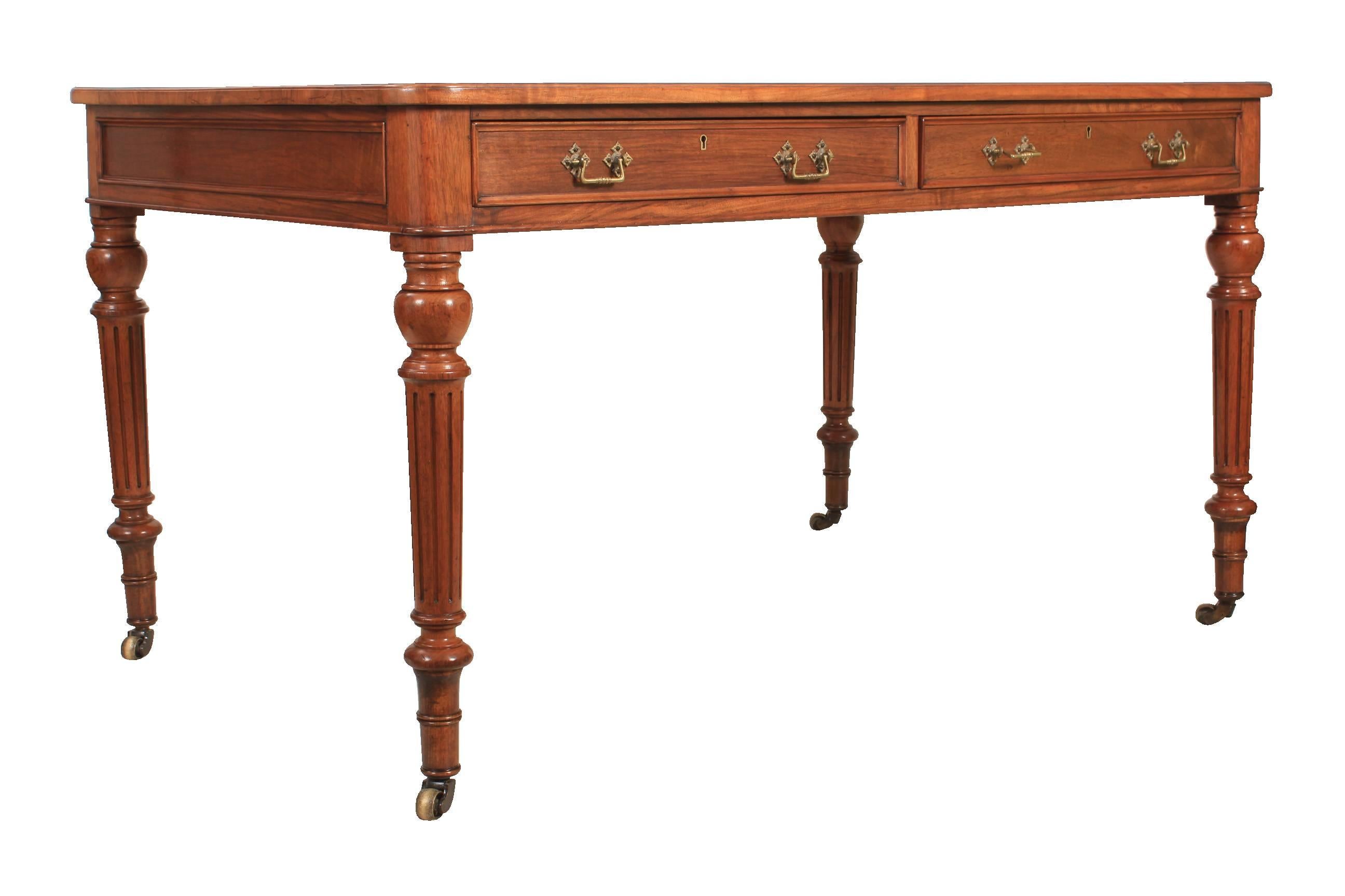 Large Rare Walnut Partners Writing Table For Sale 1