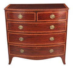 Regency Inlaid Mahogany Bow Front Chest