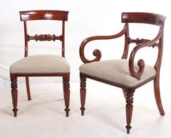 Set of 12 Mahogany Bar Back Dining Chairs