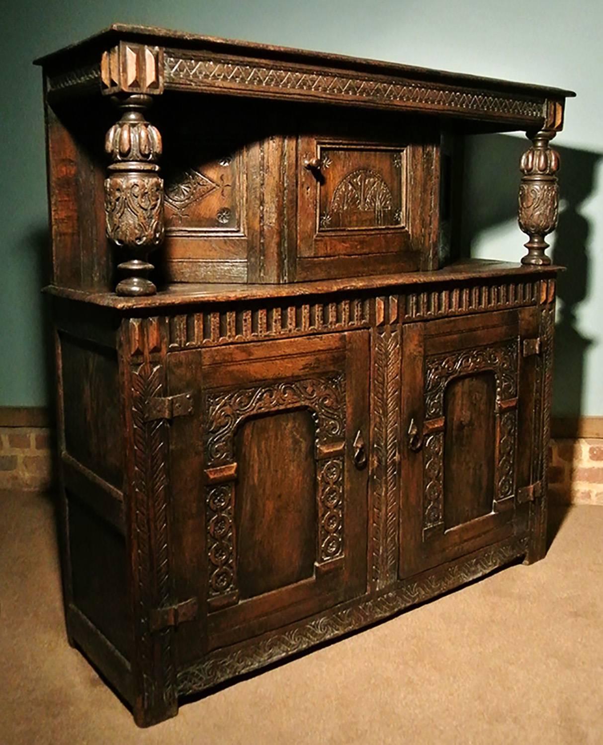 Great Britain (UK) Rare and Original Elizabeth i Court Cupboard, circa 1600