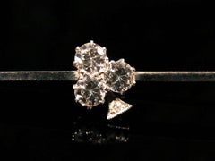 Art Deco 'Ace of Clubs' Diamond and 18-Karat White Gold Tie Pin